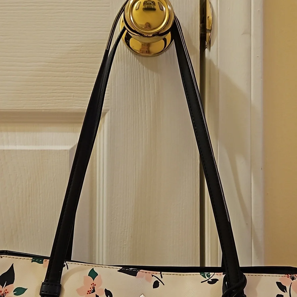 Kate Spade Floral Tote Bag - Cream and Black - Picture 2 of 16